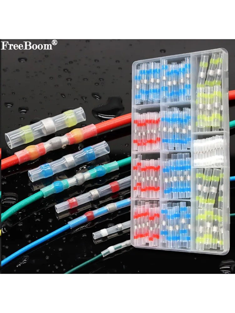 10 ~ 500 Stuks Soldeer Seal Wire Connectors Kit Krimpkous Butt Crimp Terminals Waterdichte Elektrische Kabel Splice Connector - afbeelding 2