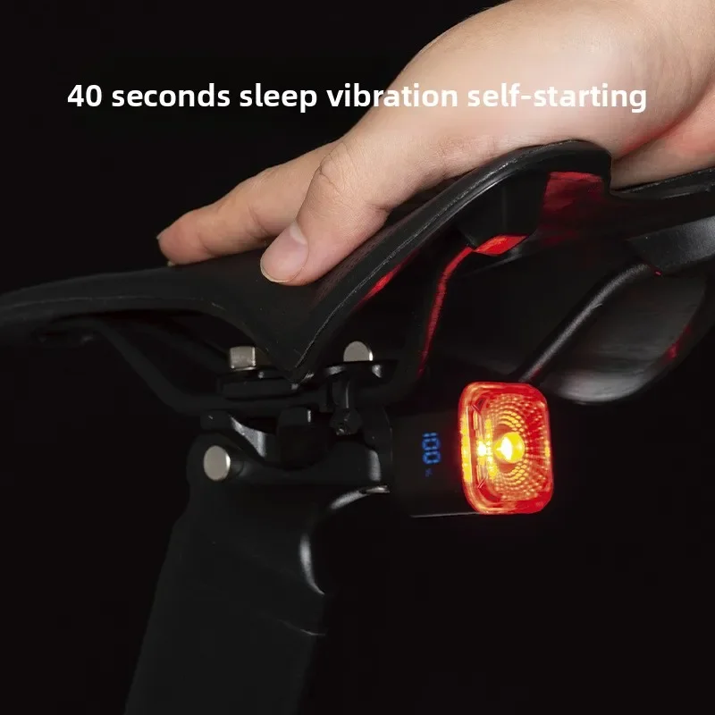Luz traseira de bicicleta com sensor de freio inteligente - luz de advertência recarregável tipo C para mountain bike e estrada passeios noturnos
