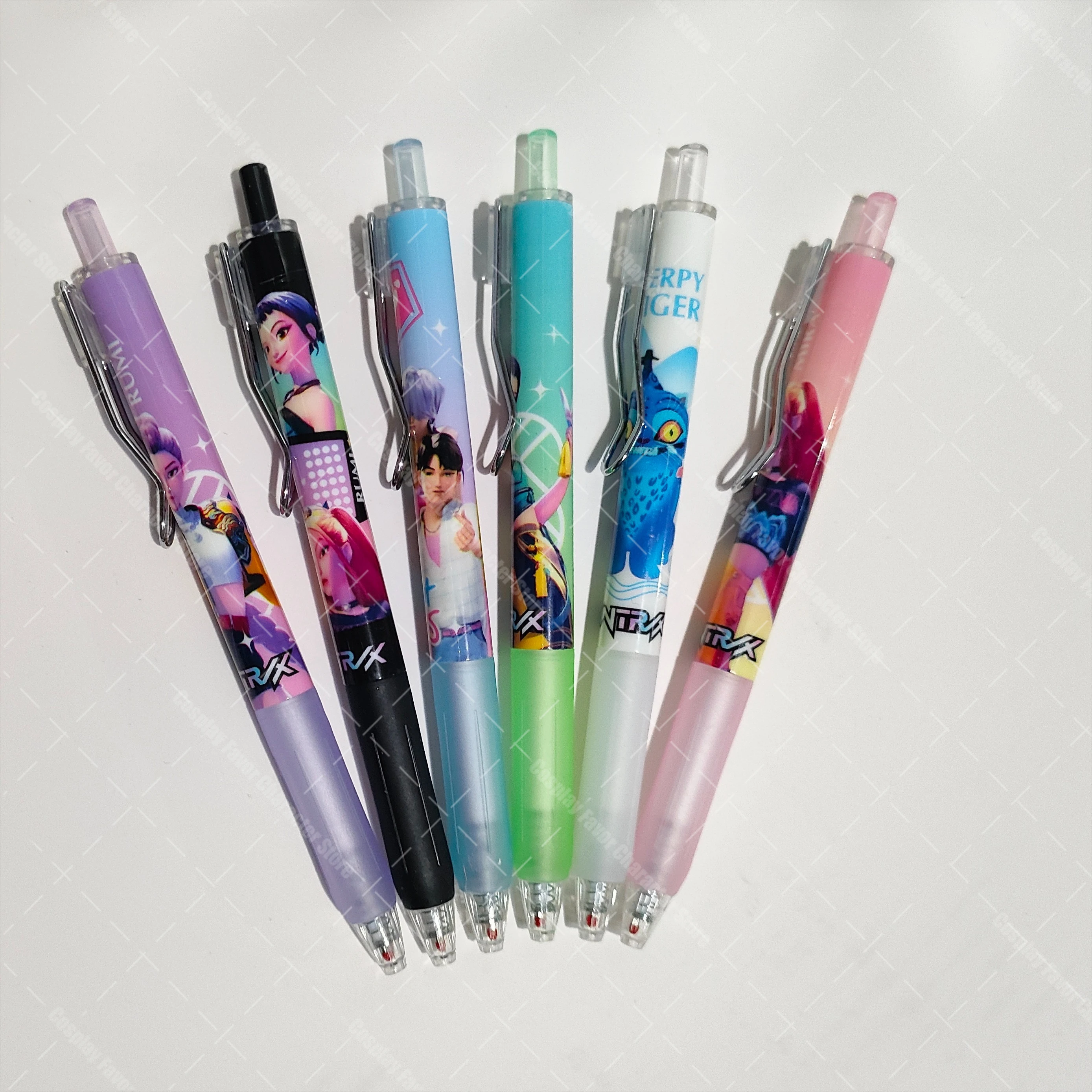 1/4/8/12개입 데빌 헌터 중성 속건 펜 향기 타입 0.5mm 문구 학생용 필기구 블라인드 박스 어린이 선물