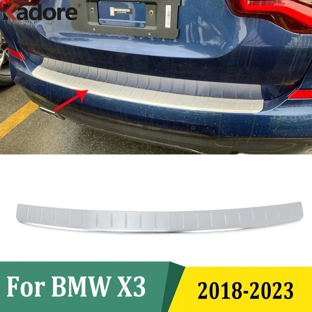 

For BMW X3 2018 2019 2020 2021 2022 2023 Rear Outer Bumper Protector Trim Door Sill Scuff Cover Plate Car Exterior Accessories