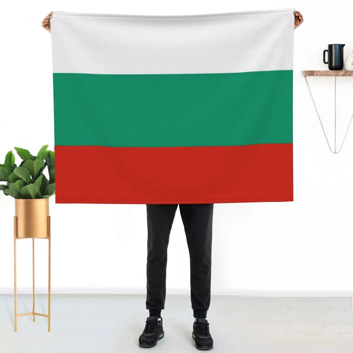 Flag of Bulgaria Throw Blanket Elegant Warm Throw Blanket for Hotel Home