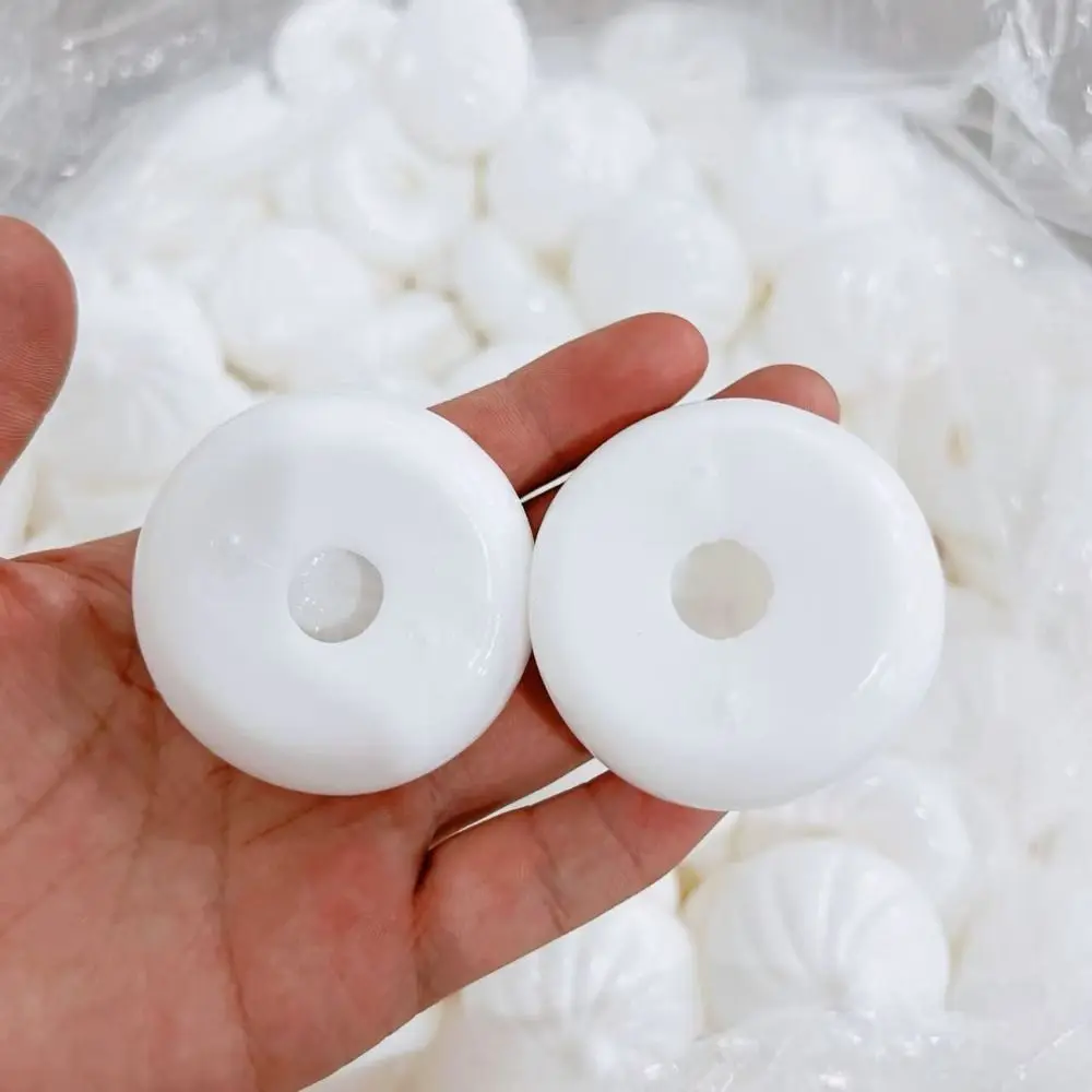 Creative Blank Craft DIY Steamed Bun Sensory Fidgets Simulated Food Dumpling Squishy Soft TPR With Plug DIY Empty Ball Skin