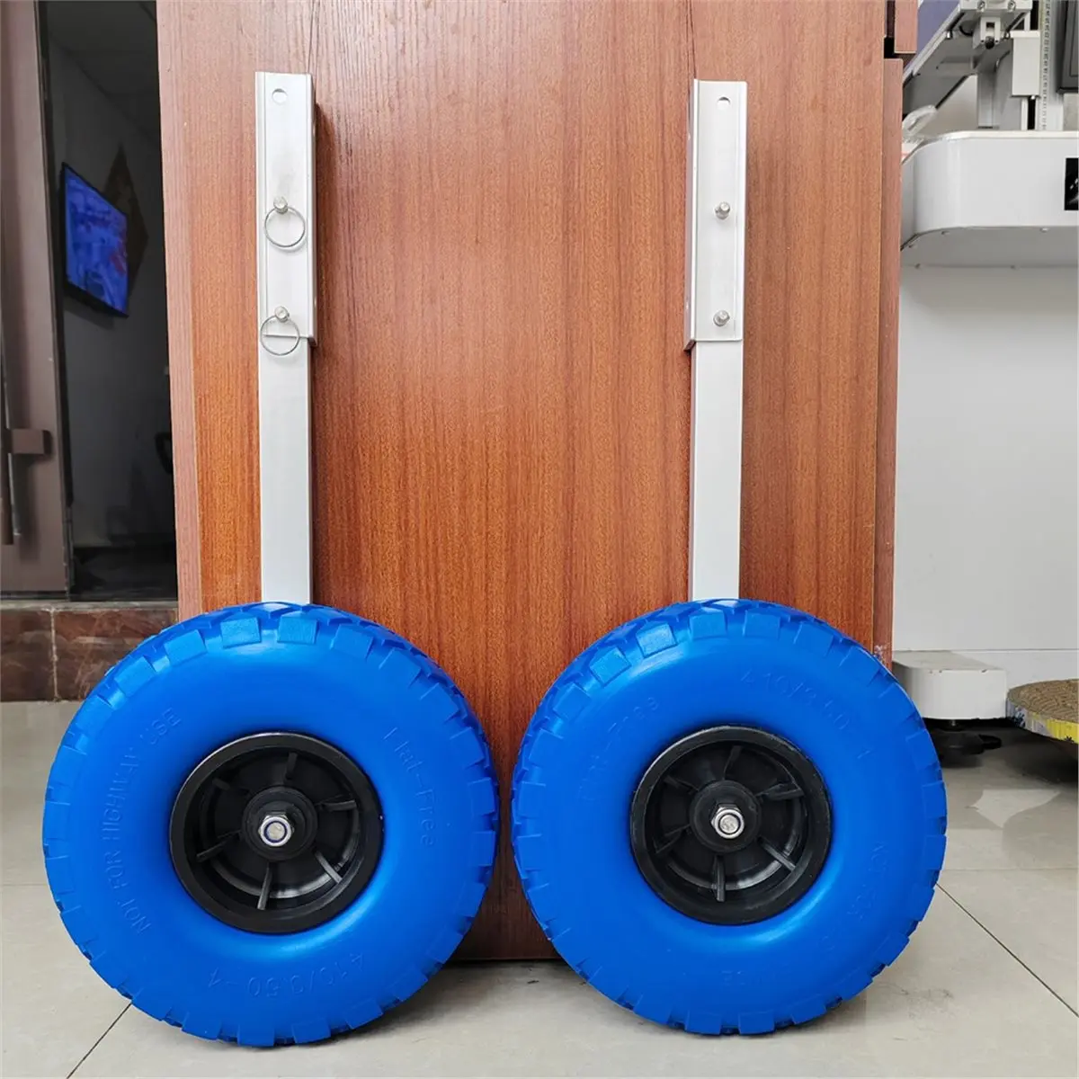 bestABIY Heavy Duty Boat Launching Wheels, Stainless Steel Stern Wheels for Inflatable Boats, Kayaks, Dinghies