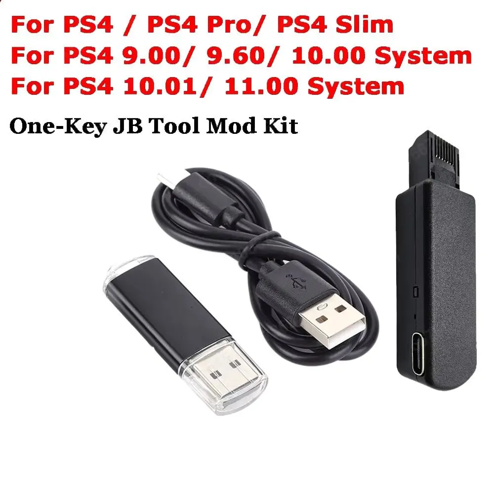 

Type-C Cable One-Key JB Tool Mod Set 9.0-11.0 System 9.0 9.60 10.00 10.01 11.0 System USB Dongle for PS4 Pro/ PS4 Slim/ PS4