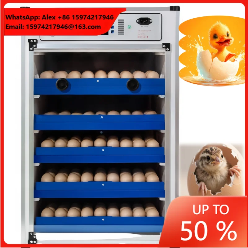 Cost Effective Automatic Egg Incubator With 98% Hatching Rate Dual Power Supply PVC Material 1 Year Warranty For Small Farms