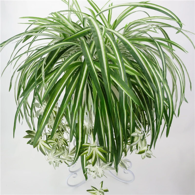 Künstliche Pflanzen, Wandbehang, Chlorophytum, Topfgrünpflanzen, PVC, künstliche Pflanzen, Simulationsblume für Hochzeit, Party, Heimdekoration