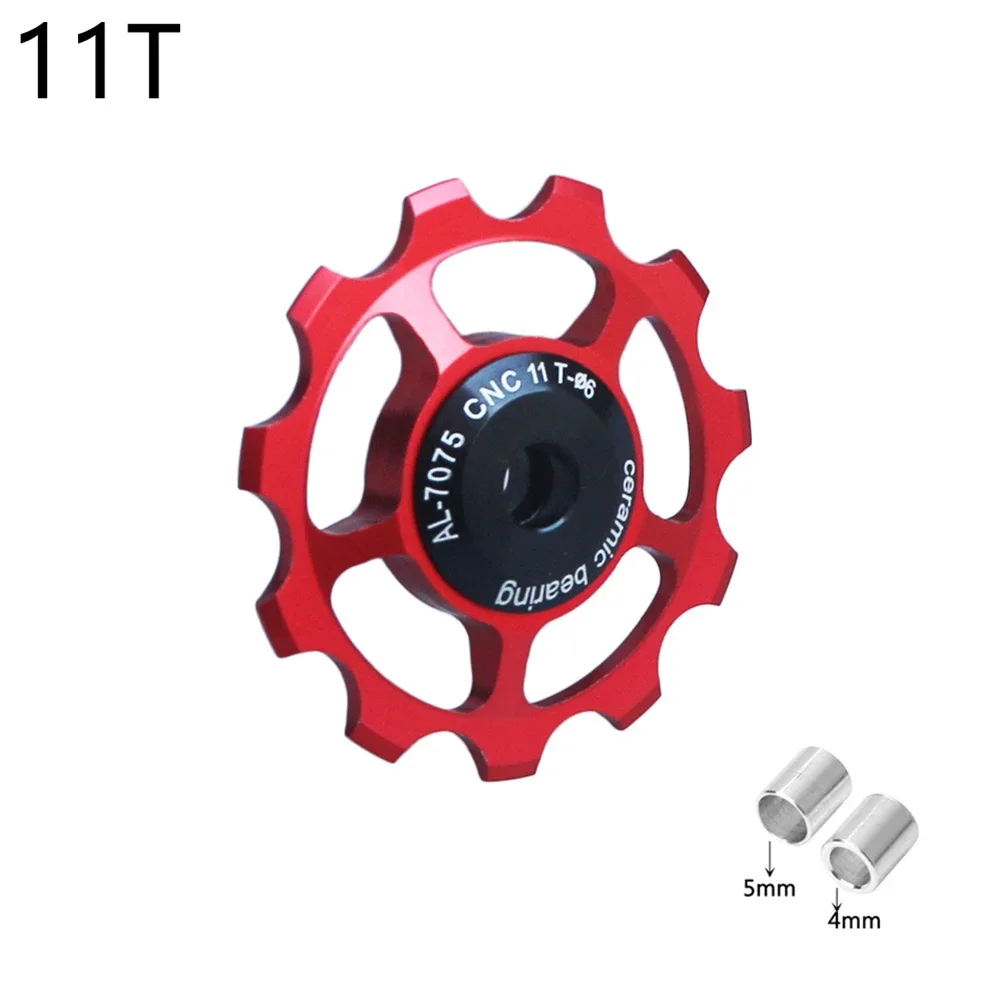 

Guide Wheel Rear Derailleur Pulley Light Weight Replacement Waterproof Aluminum Alloy Sealed Steel Bearing Useful Newest