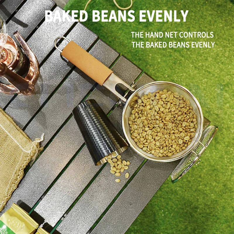 Coffee Bean Baking Machine Handheld Stainless Steel Stir Frying Coffee Bean Machine Household Roaster