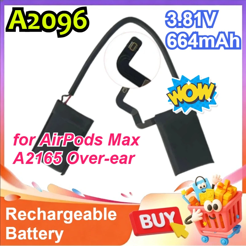 

A2096 3.81V 664mAh for AirPods Max A2165 Over-ear Bluetooth Headphone Battery