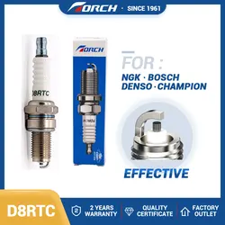 China Original Spark Plug TORCH D8RTC Replace for Candle DR8EA for Denso IX24B for Champion RA6HC 4163 for Brisk BR12YC