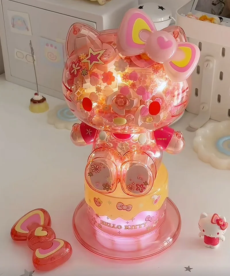 

HELLOKITTY Building Block Floral Cluster Large Version Moonlight Society Kitty Hello kitty Gift for Girls