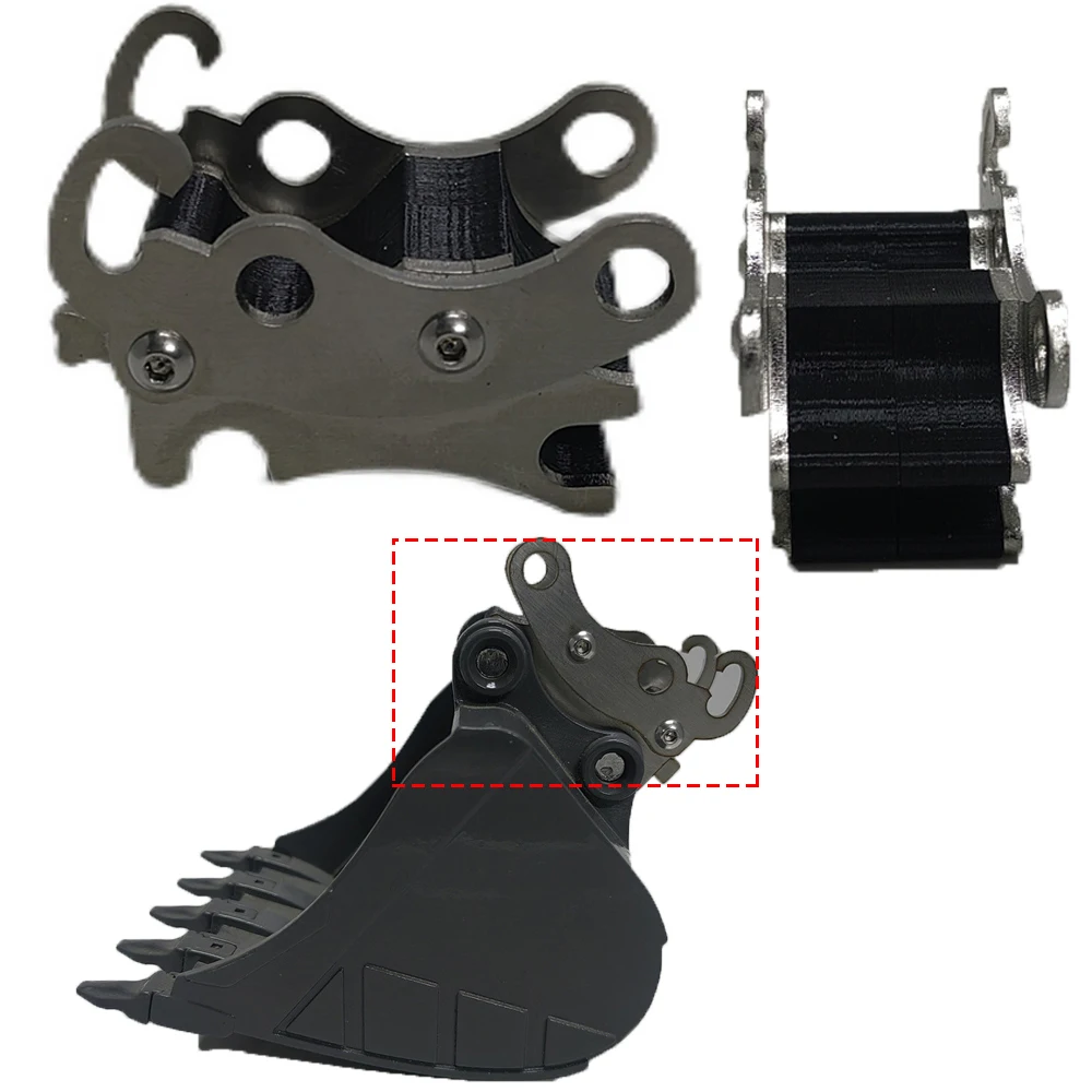 

For E111 E010 E160 RC Excavator Metal Bucket Changer Quick Hitch RC Excavator Toy Accessories Repair Parts