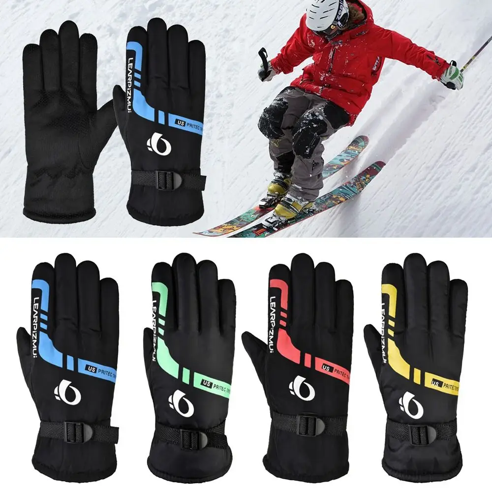 Осенне-зимние толстые кожаные перчатки из искусственной кожи с сенсорным экраном, пушистые теплые варежки, женские перчатки с сенсорным экраном