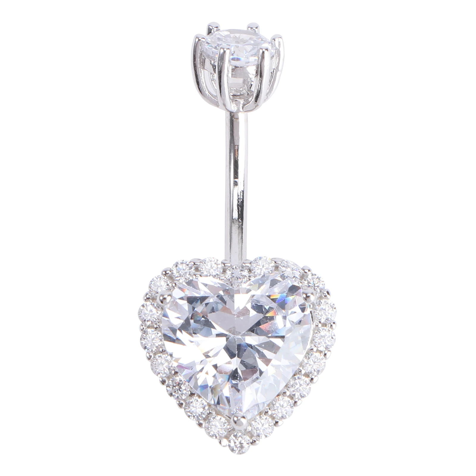 

Navel Jewelry Love Belly Button Piercing Umbilical Nail Silver 925 Sterling