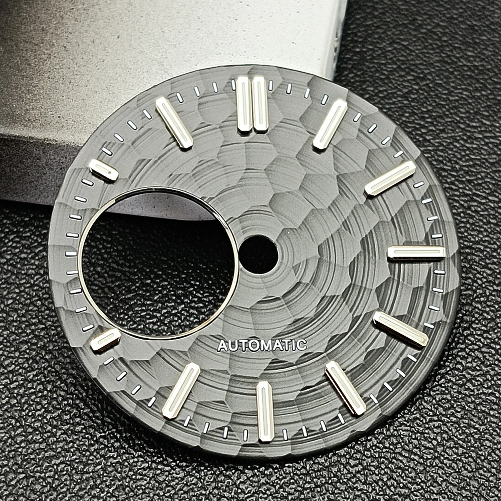 NH38 dial hollowed out watch dial men's watch customized logo dial green luminous dial suitable for NH38 movement watches