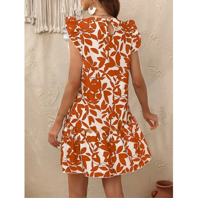 Faionable الحلو طباعة ort Sve Bodycon Dr 2024 جديد Sle الملابس النسائية مادة البوليستر ميدي تنورة مستديرة Ne
