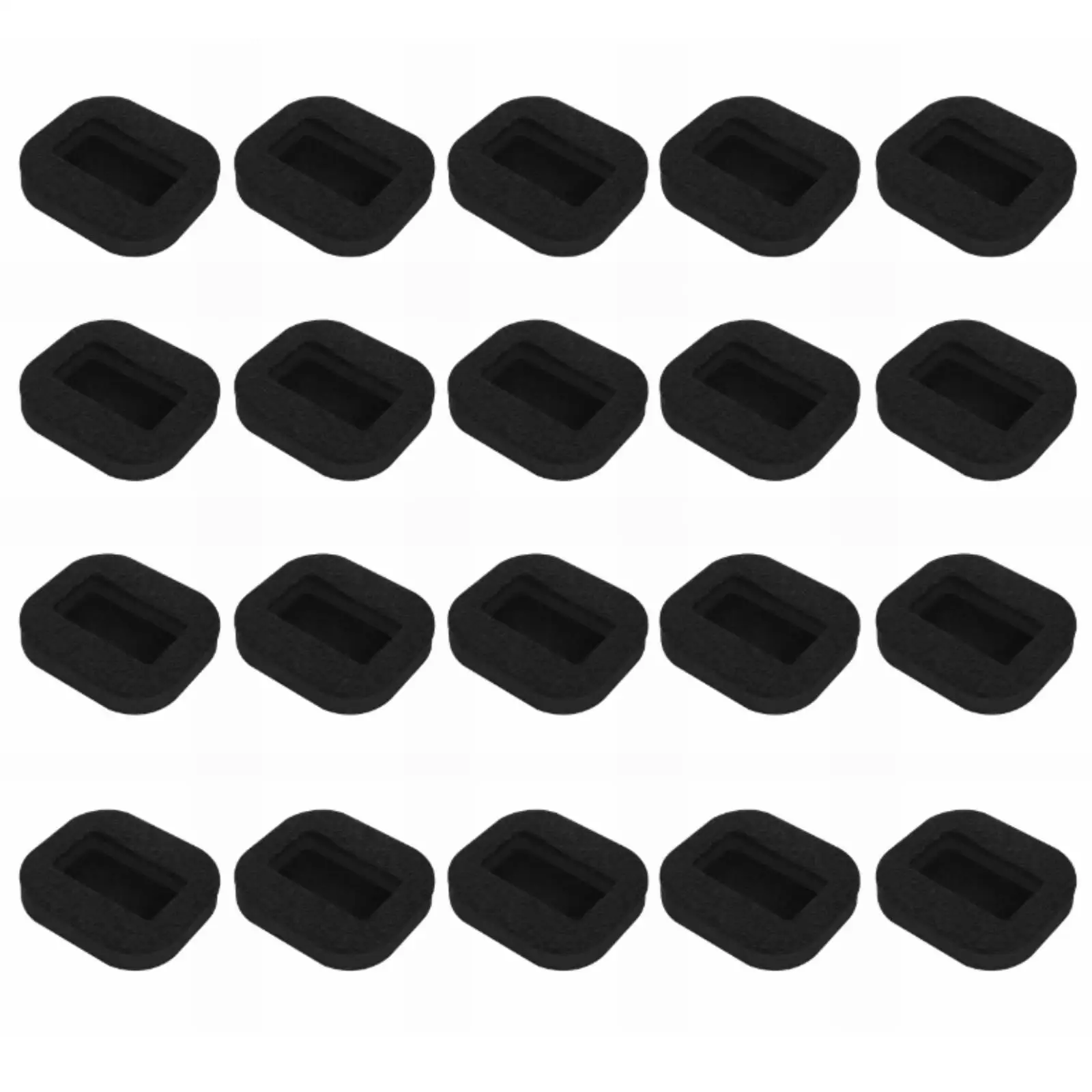 20 Pieces Scratch Felt Caster Pad | Floor-Protecting Barrier, Noise-Reducing Design, Caster Cup with Recessed Opening