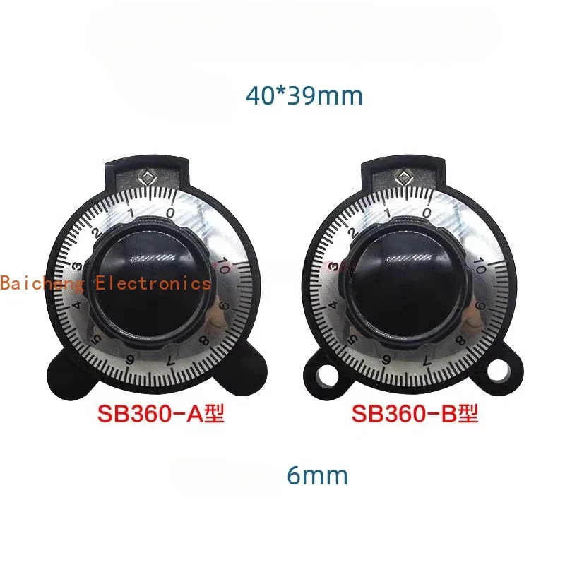 5PCS SB360 Panda Scale Hat Linear Digital Knob Scale Digital Disc Panda Potentiometer Hole Diameter 6MM