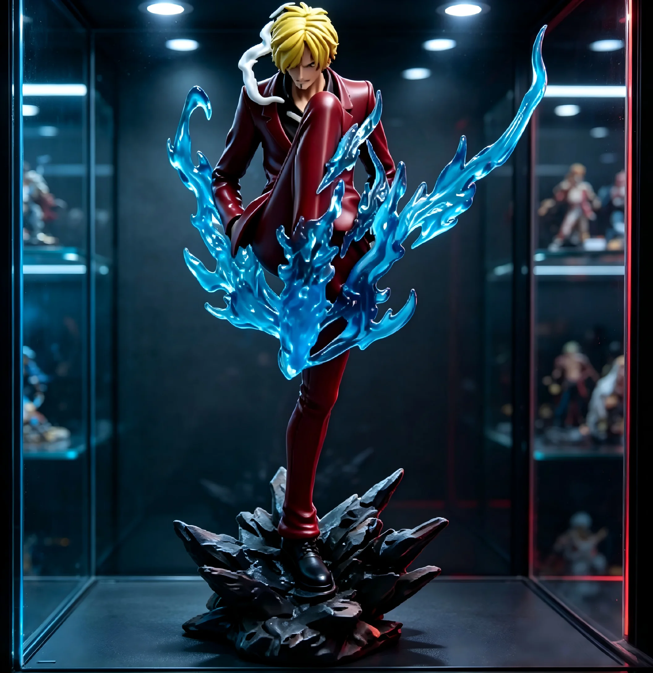 New One Piece Anime Figures Sanji Devil Suit Pvc Gk Statue Model Collection Room Ornament  Children'S Day Gifts