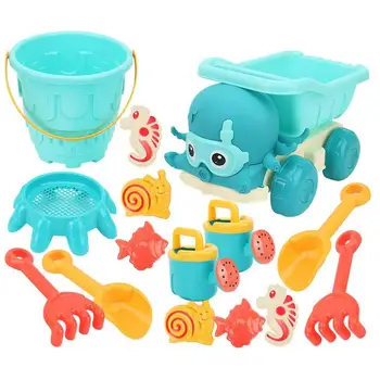 Kids Sand Toys Summer Octopus Car Beach Set Sand Toy Molds Shovel Bucket SetBeach Sand Toys Sandbox Toys Kids Outdoor Playset