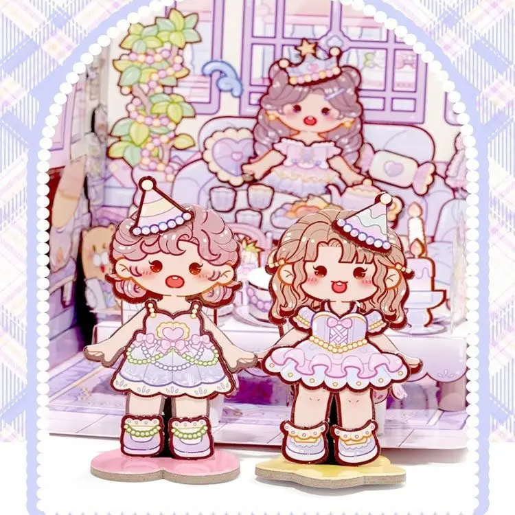 1 مجموعة المغناطيسي كتاب هادئ فتاة جديدة المغناطيسي غير قطع DIY تغيير ملصقات للأطفال