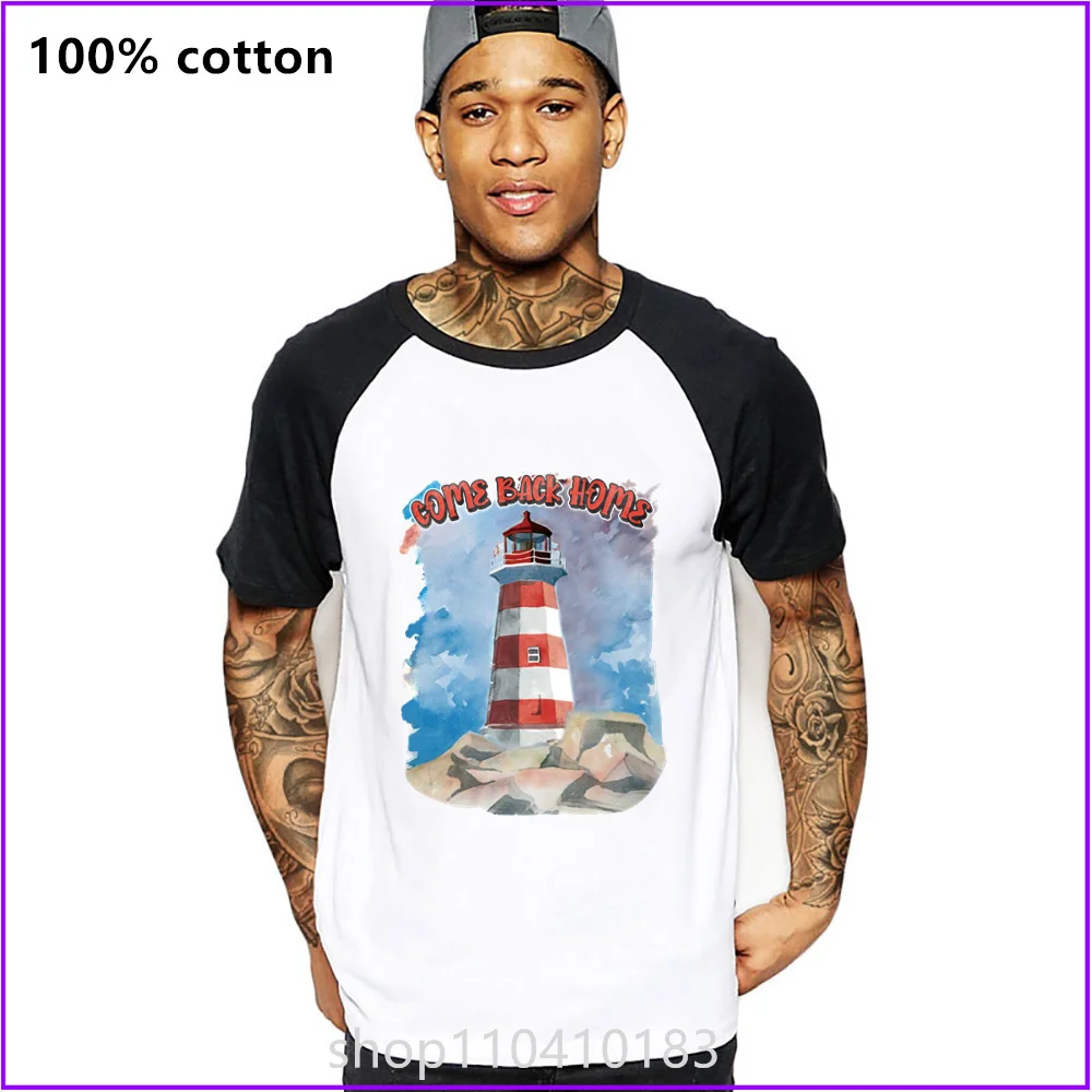 Come Back Home Ocean Lighthouse Design T Shirts For Men'S Women Tshirt T-Shirt Clothing Oversized Manufacturers Custom Sports Sh