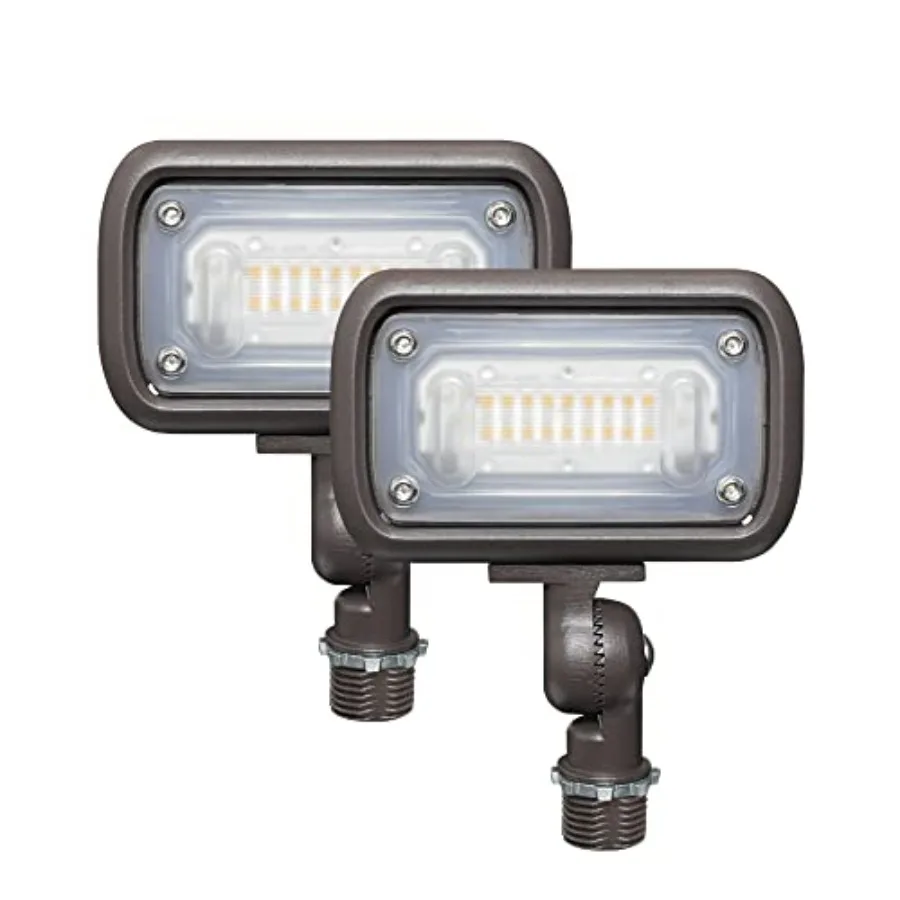 

Outdoor Security Floodlight, 15W Super Bright LED, 50W PSMH Equivalent, 1370 Lumens, 3000K Warm White, IP65 Waterproof, 120-277