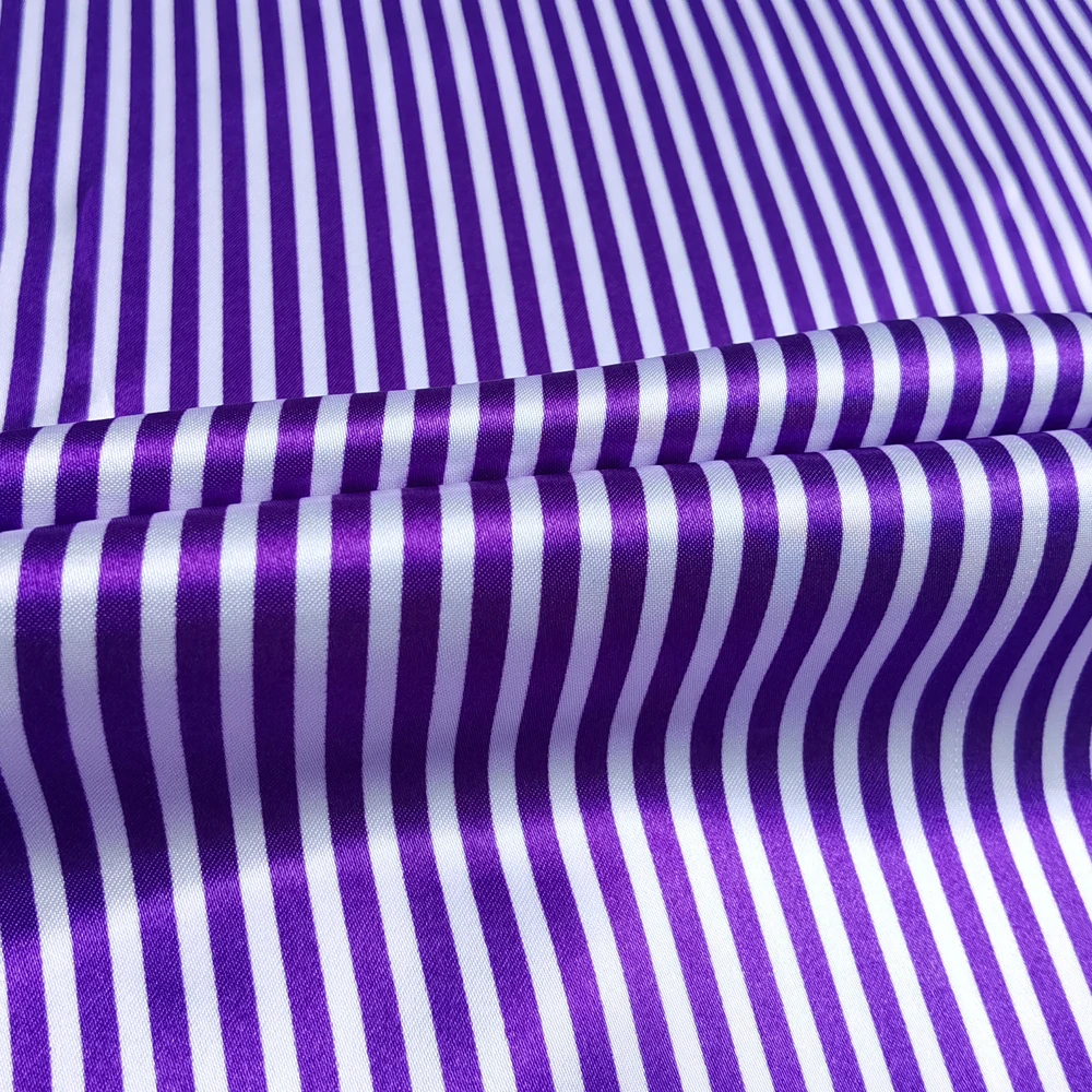Satin-Stoff 58 Zoll Breit | 2 Meter | 5 Meter | Gestreiftes Material Futterstoff Seidiger Satin Großhandel – Detail 6