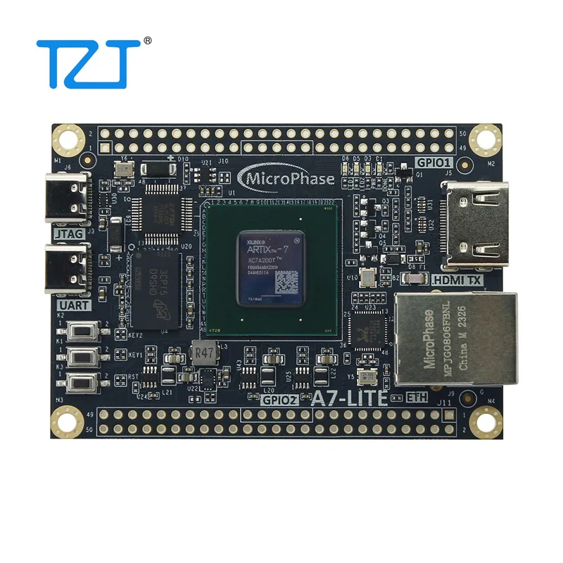 TZT-Placa de desarrollo microfase FPGA, A7-Lite-35T/A7-Lite-100T/A7-Lite-200T, placa central, USB-JTAG integrado para Xilinx Artix 7