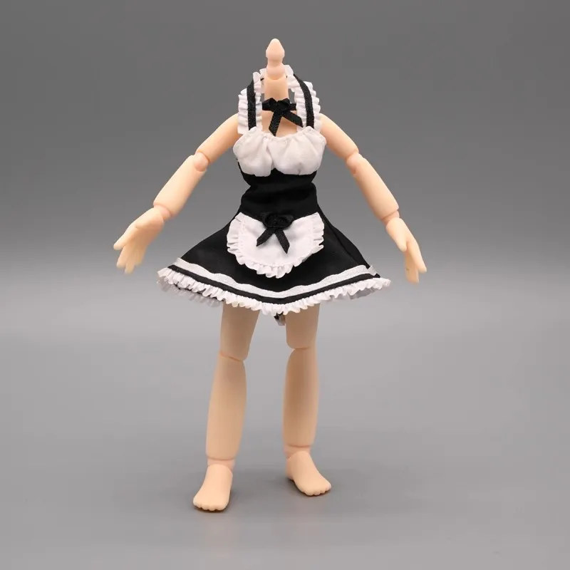 

1/12 Soldier Clothing Accessories Black White Maid Attire Uniform Skirt Model For 6'' Action Figure Body In Stock