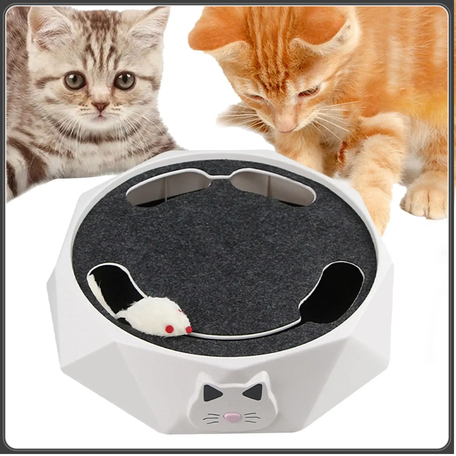 

Интеллектуальная интерактивная игрушка для кошек: автоматическая движущаяся игрушка-добыча для котят со светодиодами для игр в помещении, на улице, дома и на ферме