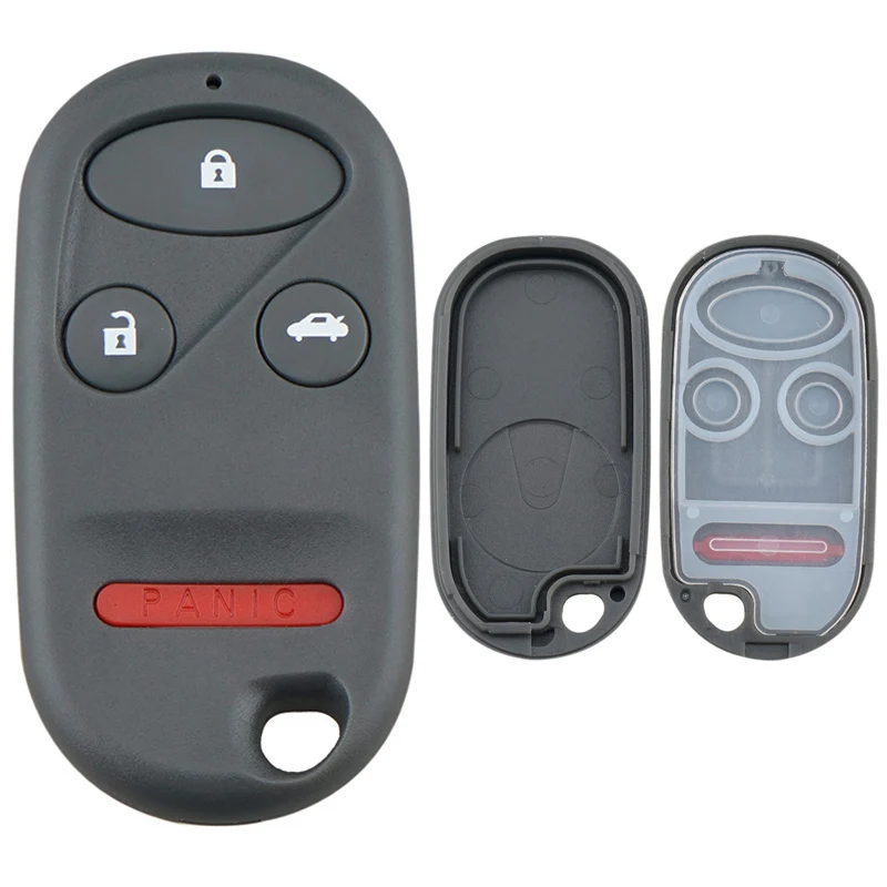 3+1 Buttons Black Keyless Entry Remote Key Fob Shell Fit for Honda Automobile Key Case Cover Auto Replacement Parts