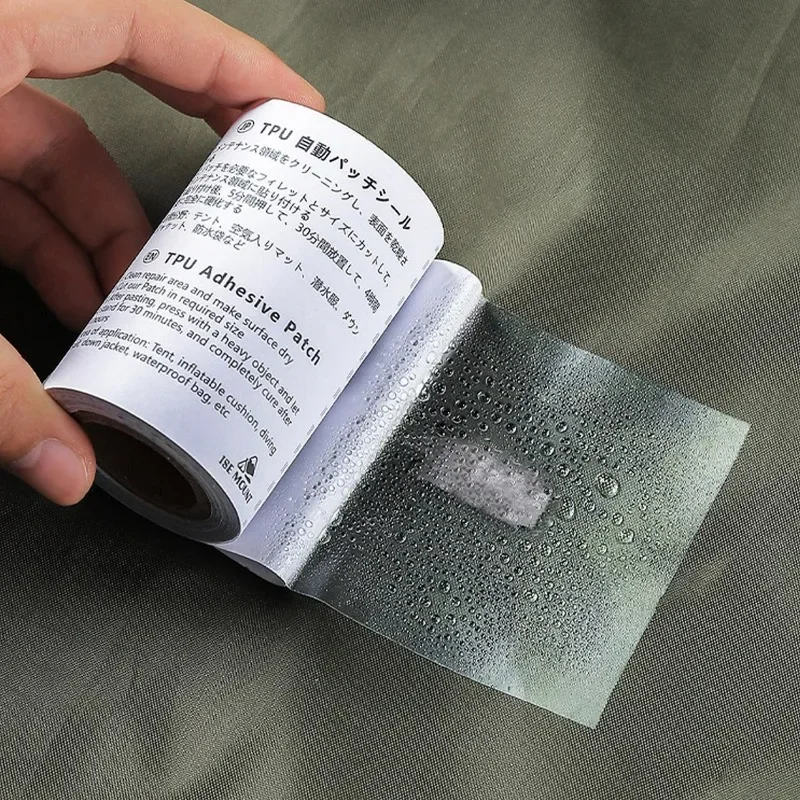 Tent Repair Tape Raincoat Swimming Ring Leakproof Repair Patch Waterproof Transparent Camping Tent Tape Outdoor Accessories