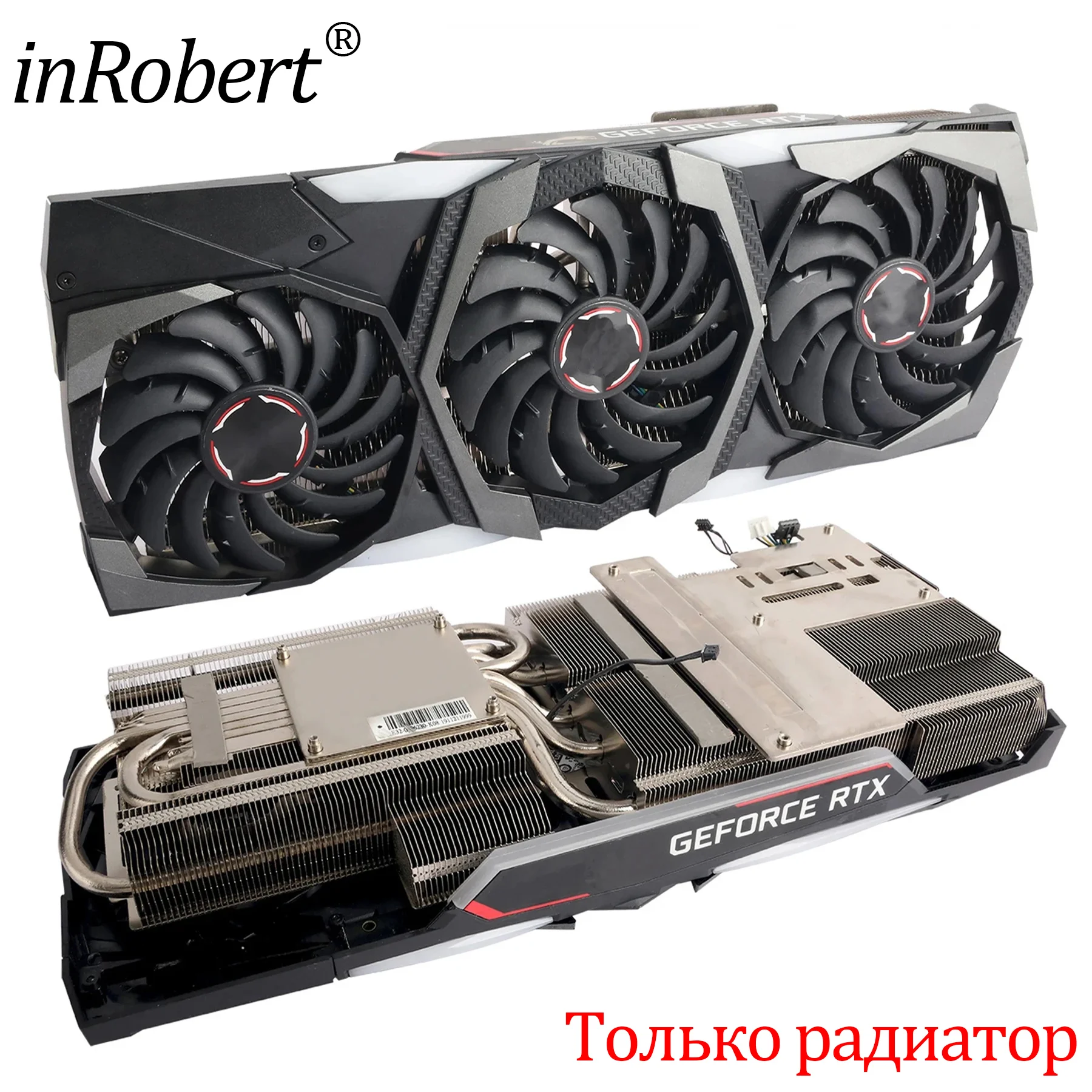 Original RTX2080 ti GPU Heatsink For MSI RTX 2080Ti GAMING X/Z TRIO  GPU Graphic Video Card Fan with Case and Backplate