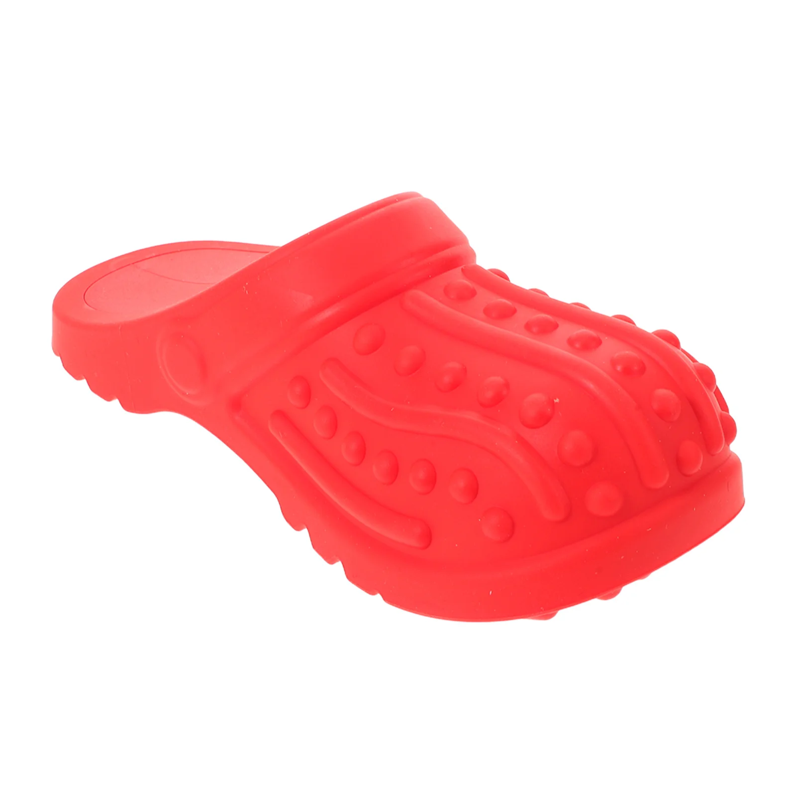 

Puppy Dog Shoe Chew Slippers Aggressive Squeak Squeaky Silicone Red Cute Squeeze