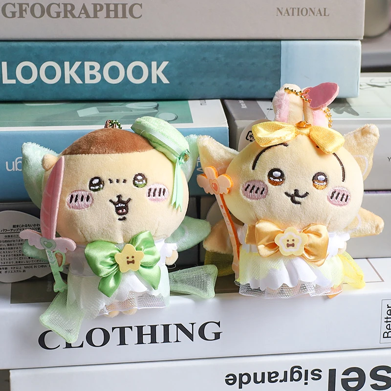 10cm Magical girl Chiikawa Hachiware Usagi children's gift Momonga Rakko plush pendant cute doll keychain bag hanging decoration