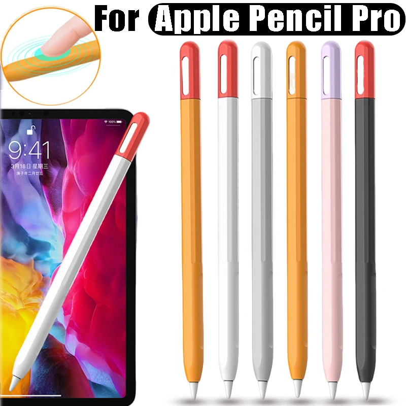 

Силиконовый чехол для карандашей Apple Pencil Pro, цветной защитный чехол, защитный чехол для планшетного стилуса, аксессуары для IPad Pencil Pro