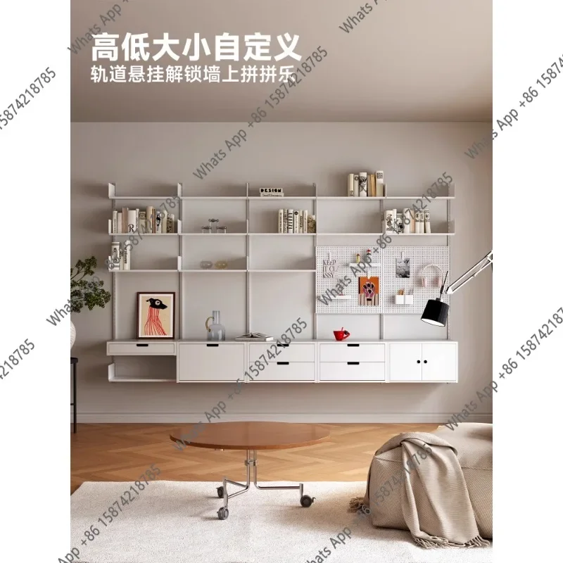 

Алюминиевая настенная полка X C для гостиной, открытая ламинированная полка для хранения, приставная книжная полка для столовой, витрина