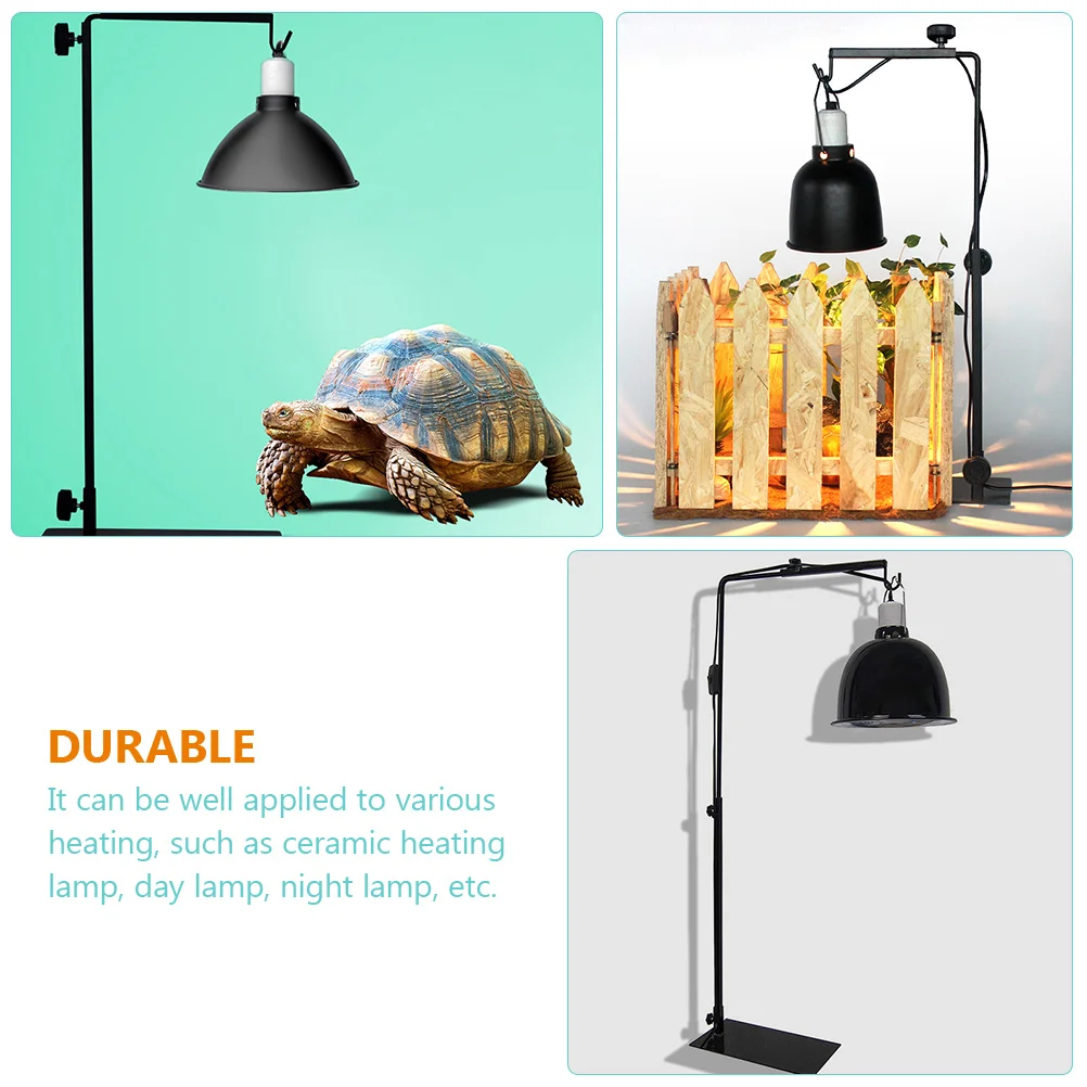 

Plant Lamp Stand Pet Light Stands Reptile Holder Animal Heat for Reptiles Black Terrarium Mount