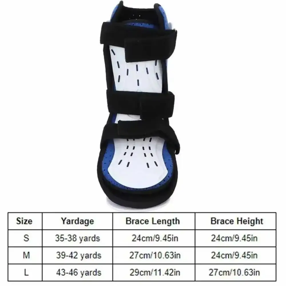 Breathable Ankle Brace Adjustable Removable Foot Drop Corrector Non-Slip Sole Calf Fracture Fixer Ankle Joint Varus Valgus