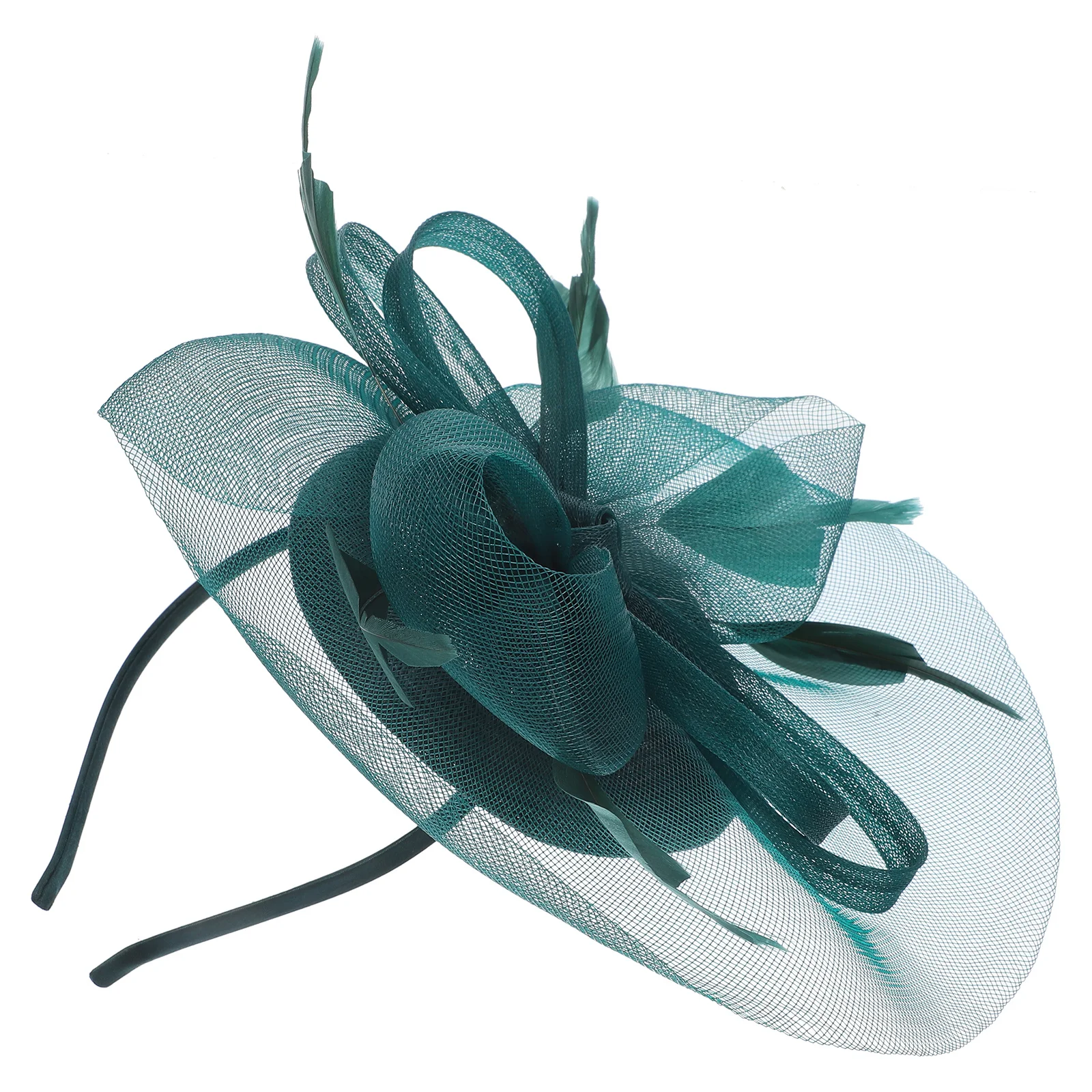 

Women'S Tulle Hair Accessories Fascinator Headband Lightweight Bridal Headdress For Wedding Tea Party Banquet Evening