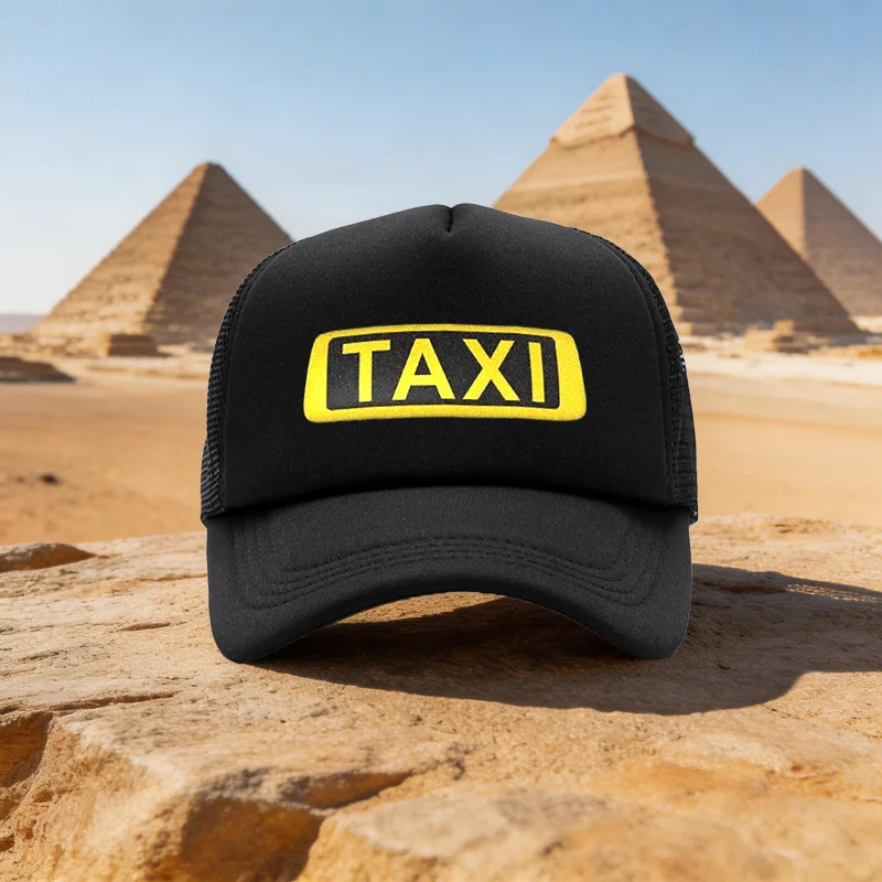 Легкая всесезонная бейсболка унисекс из сетки 2026 года с логотипом TAXI (желто-черная), уличная кепка-уточка в индивидуальном стиле, Fa