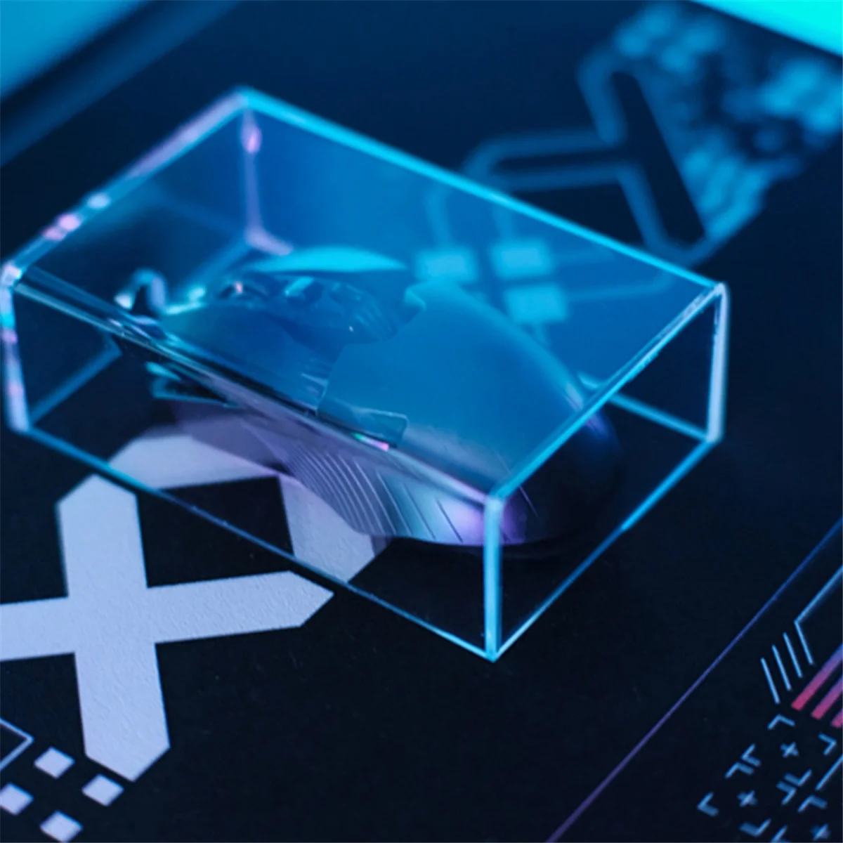ABXHH Penutup Debu Mouse Komputer Akrilik Penutup Udara Transparan Penutup Debu Mouse Gaming Kantor Rumah Tahan Debu dan Tahan Air