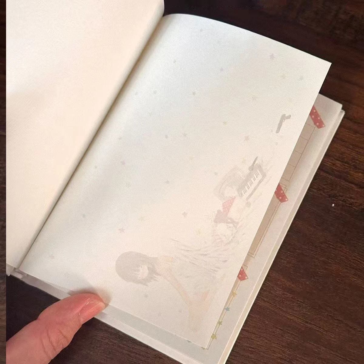 Japanese-style Illustration Angel Girl Hardcover Notebook Artistic Healing Niche Journal Portable Diary Instagram-style Ins Gift