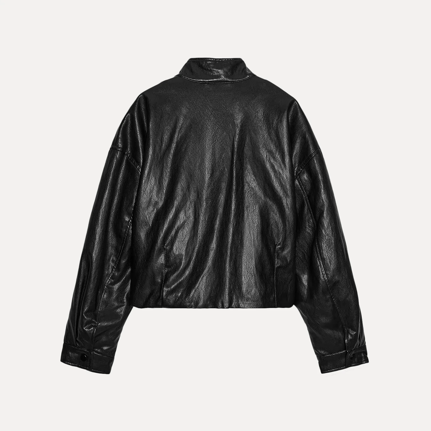 

Women's High Collar Faux Leather Pilot Jaet Coat Autumn New Sle Z Loose Fit ort Outerwear European Sle 2025