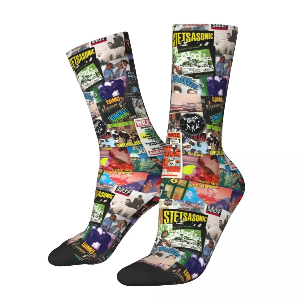 

Old School Hip Hop Rapper Theme All Season Socks Accessories for Female Compression Dress Socks