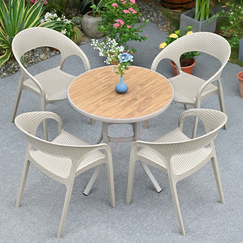 ^Round Mobile Garden Furniture Sets Coffee Restaurant Outdoor Study Garden Furniture Sets Luxury Mesas De Jantar Home Furniture