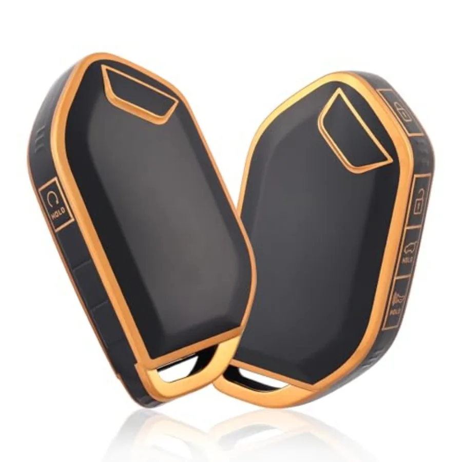 

for Kia Key fob Cover, Soft TPU Car Key Fob Case Protector Compatible with Kia Telluride 2023/2024 5 Buttons Smart Key Holder