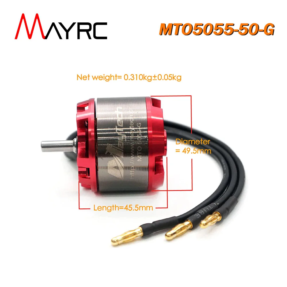 

1/2PCS MAYRC 5055 50KV Max.Current 45A Brushless Outrunner Motor for Fixed-wing Aircraft DIY Multicopter Quadcopter FPV Biplanes