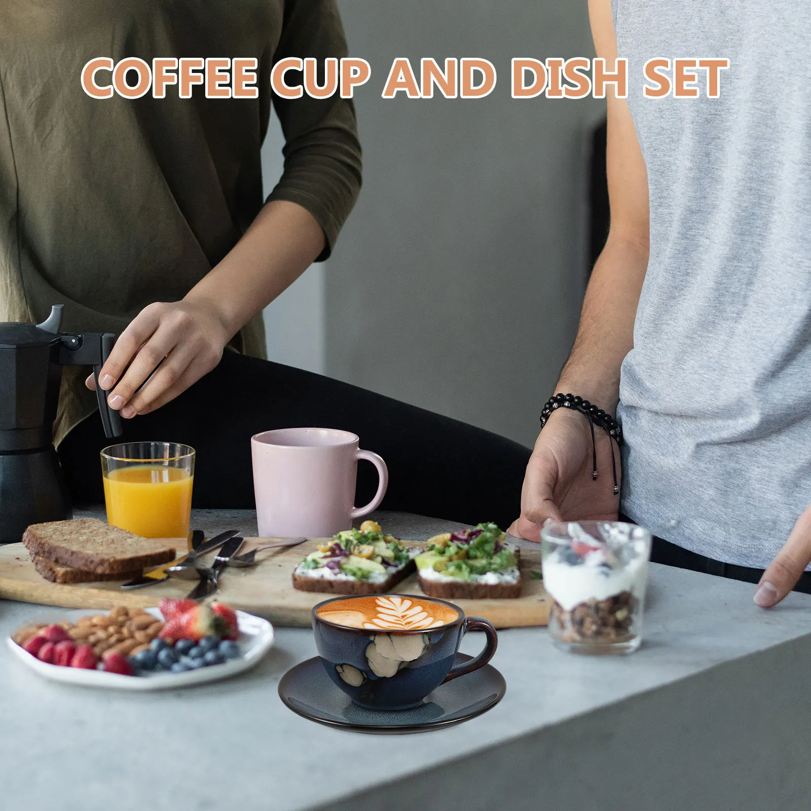 

Japanese Coffee Mug Cup Saucer Set Vintage Ceramic Retro Design Espresso Cute Teacups Home Afternoon Tea Kitchen Barware